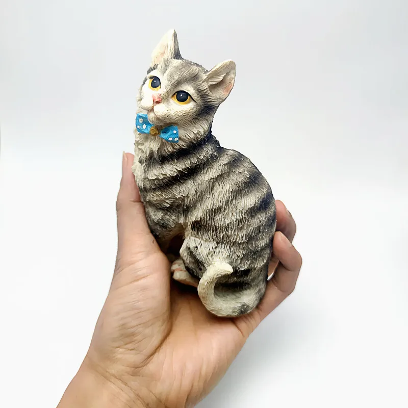 3d cute shorthair cat silicone mold diy making gypsum resin concrete replica product office desktop decoration