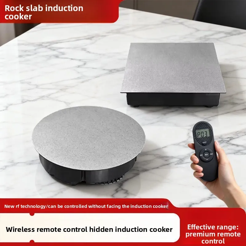 Hidden Induction Cooktop - Wireless Remote Control Under-Table Hot Pot Stove for Sintered Stone Island-3000W