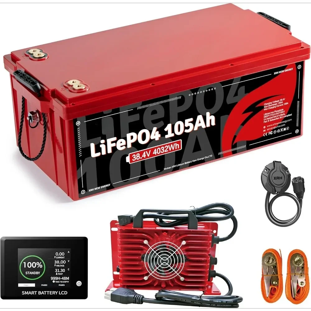 

12V 100Ah LiFePO4 Battery Mini Lithium with Bluetooth Built-in 100A BMS Low-Temp Protection up to 15000 Customized Cycles