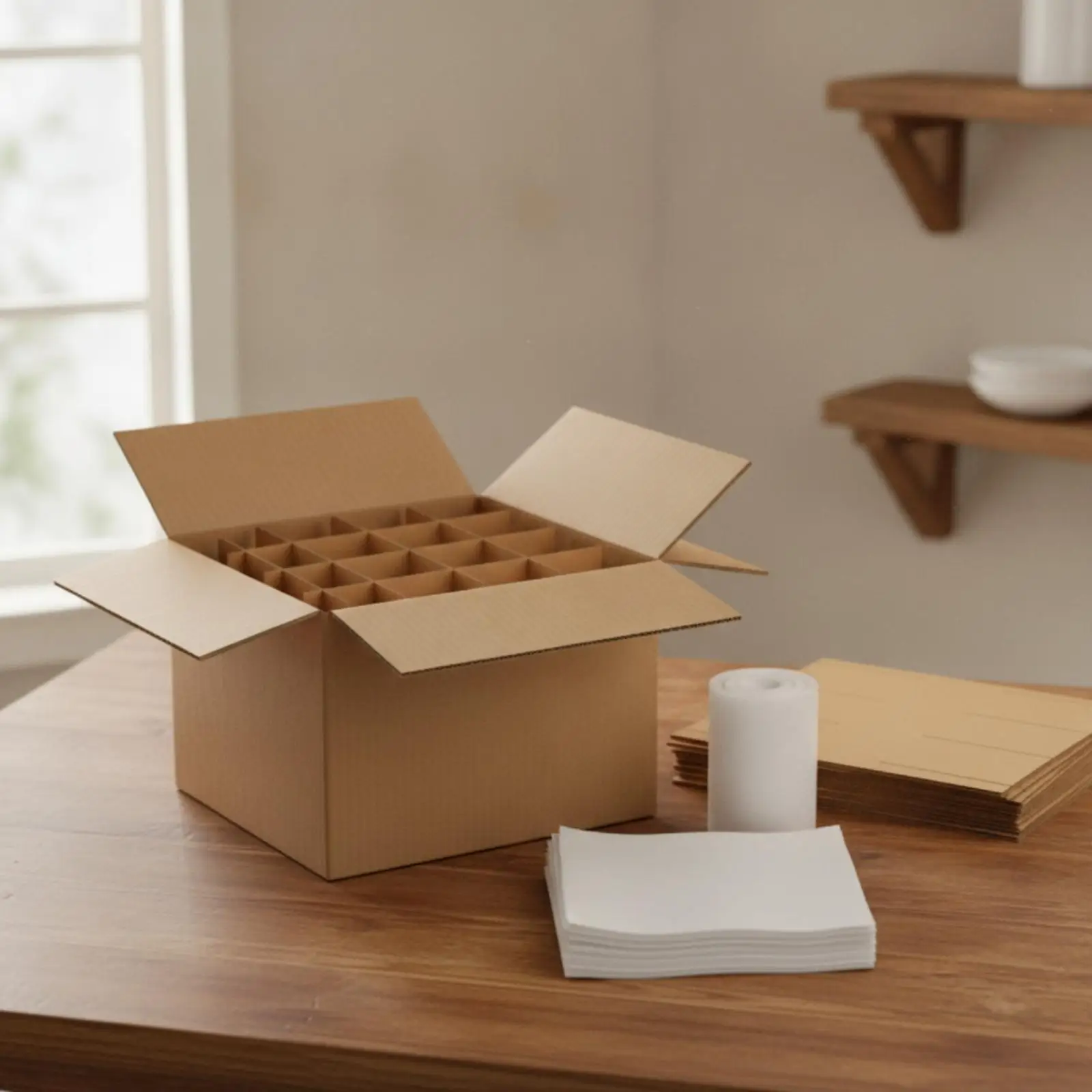 100 Pieces Paper Divider with Compartments Slotted Interlocking Box Partition