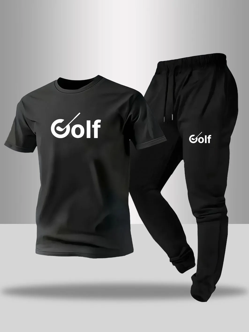 

Men's Spring/Summer Home Outdoor Comfort T-shirt Set Printed Men's Sports T-shirt+Pants City Leisure Sportswear