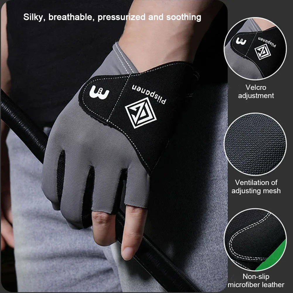 1Pc Billiards Glove Left Hand Snooker 5-Finger Glove Anti-slip Breathable Billiard Training Gloves For Men And Women