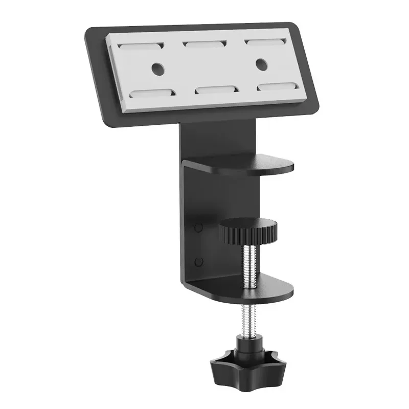 No-drill under-desk power strip holder shelf