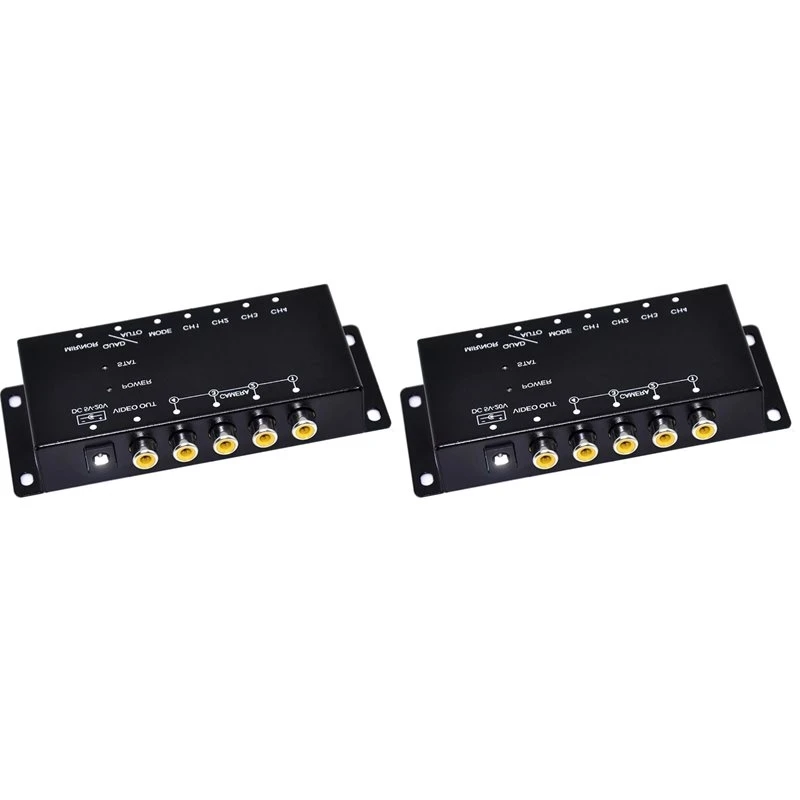 A03Z-2X Car 4-Channel Driving Recorder Switcher Control Car Cameras IR Control Switch Combiner Box For 360° Panoramic Image