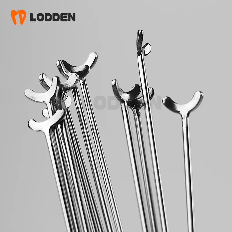 Lodden 50pcs Dental Oral Y-shaped Card Interproximal Hook Gap Ball Orthodontic Material Dental Tools