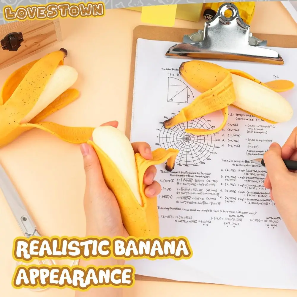 Anti-ansiedade perfumado banana squeeze brinquedo fidget fruta estresse brinquedo sensorial artificial para crianças adultos