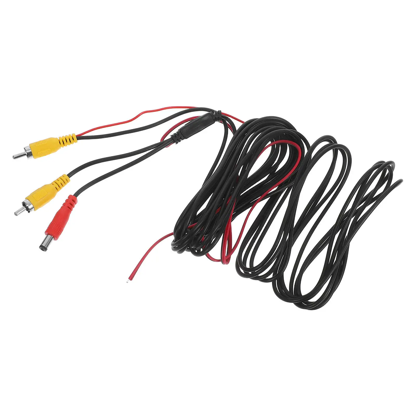 6M Reverse Camera Extension Cable Power and Video Integrated Av Cable for Car Parking Monitor High Definition Transmission Wide