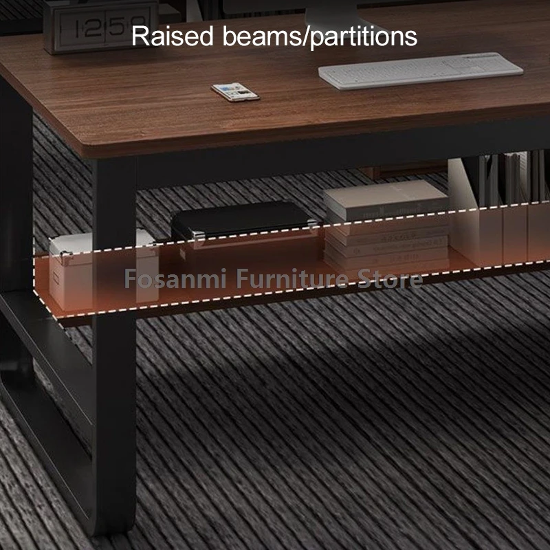 Scrivania per computer a 3 cassetti con ripiano portaoggetti Scrivania moderna per ufficio Tavolo minimalista per PC da scrittura per giochi domestici per studio in camera da letto