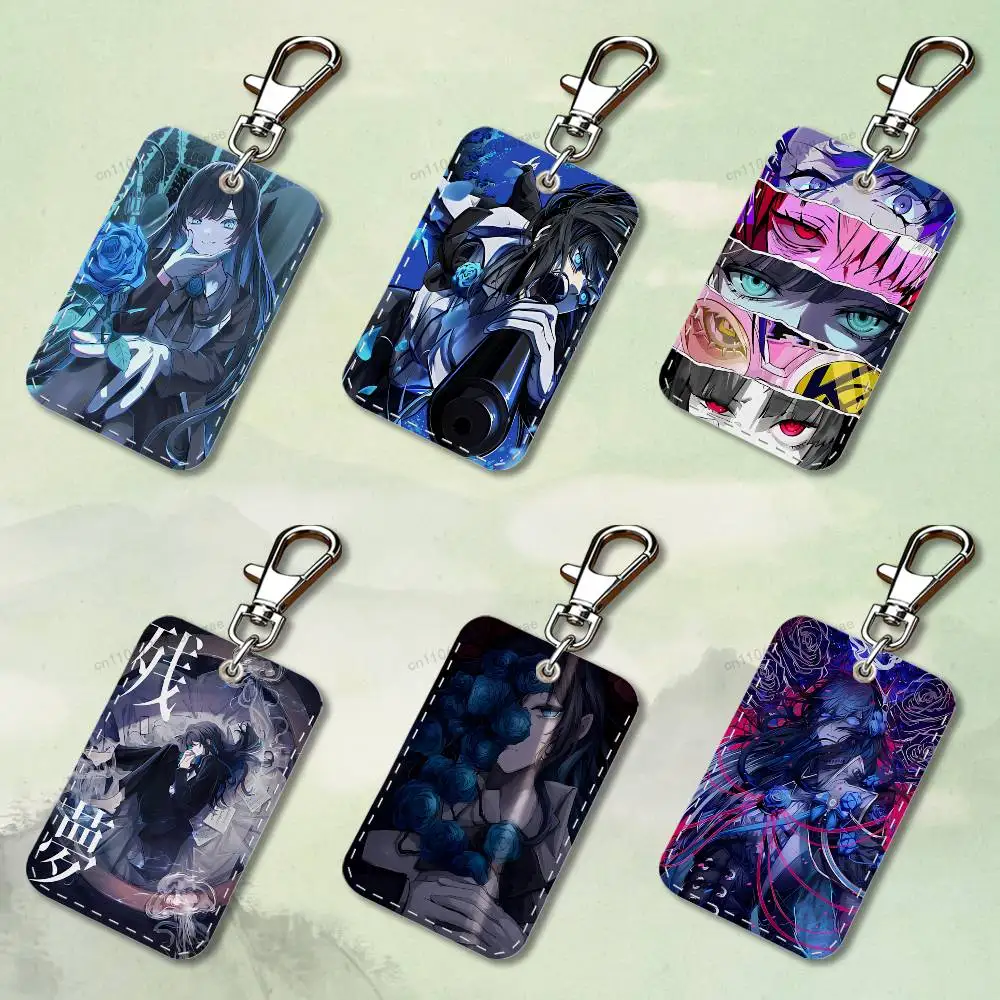 A-Ado singer MAGIC Estuche rectangular para tarjetas, llavero, tarjetero, anillo para llaves, soporte de cuero para tarjetas, accesorio para llaves