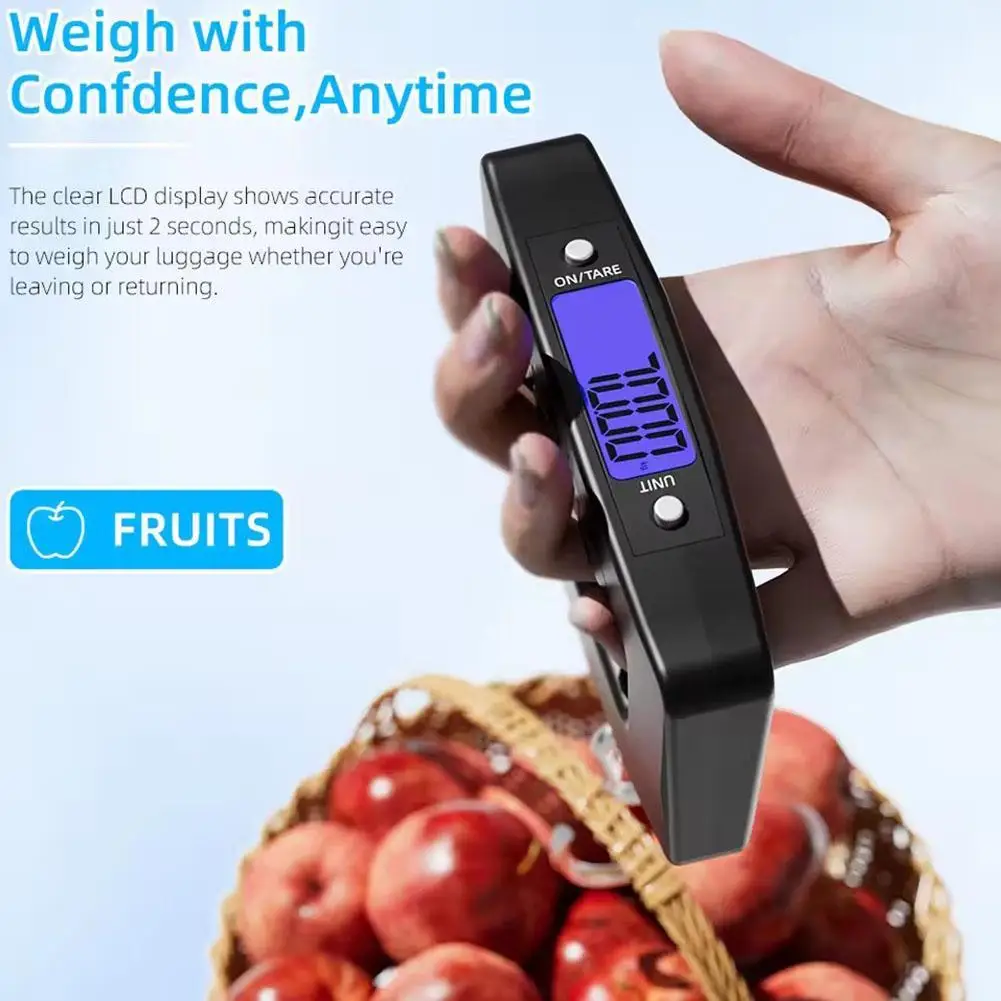 

Digital Luggage Scale, Baggage Weight Scale (Max 50 Kg) With 10g Deviation, Portable Handheld Suitcase Weight Scale With Hook