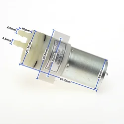 12V DC Small 370 Water Pump With DC Motor Low Noise Large Water Flow 0.66L/Min For Drinking Mini Diaphragm Vacuum Pump 9V-24V