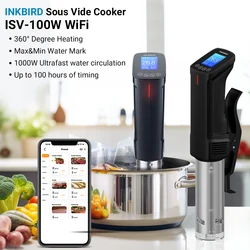 INKBIRD ISV-200W Wi-Fi Kulinarne urządzenie Sous Precision Cooker Wolnowar 1000W Potężny cyrkulacyjny cyrkulacyjny Elementy ze stali nierdzewnej