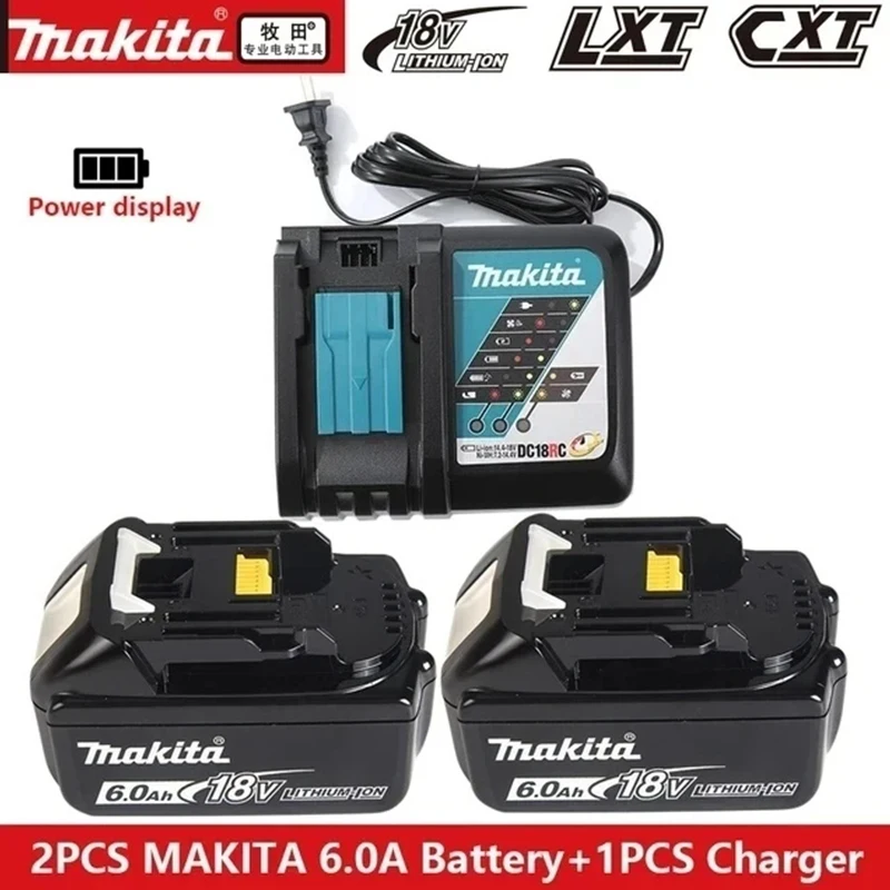 Makita Latest Upgraded BL1860 Rechargeable Battery 18 V 6.0A Lithium for Makita 18V Battery BL1840 BL1850 BL1830 BL1860B LXT 400