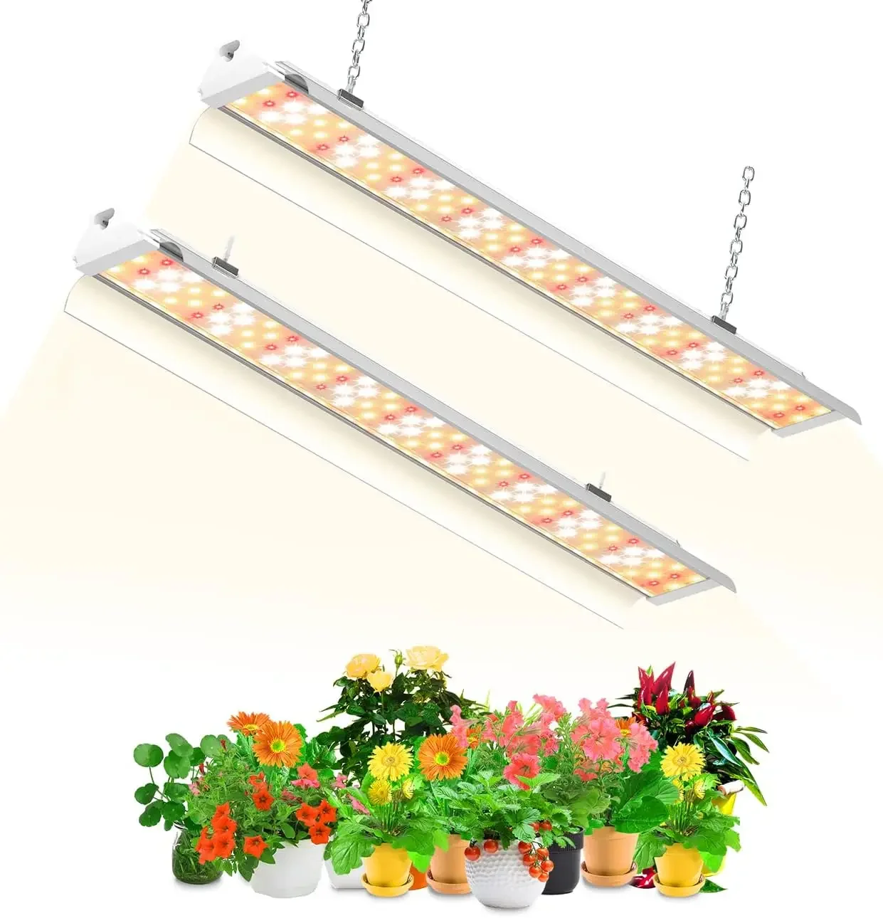 

4FT 140W Full Spectrum LED Grow Light for Indoor Plants, Linkable Design with 800W Equivalent Brightness