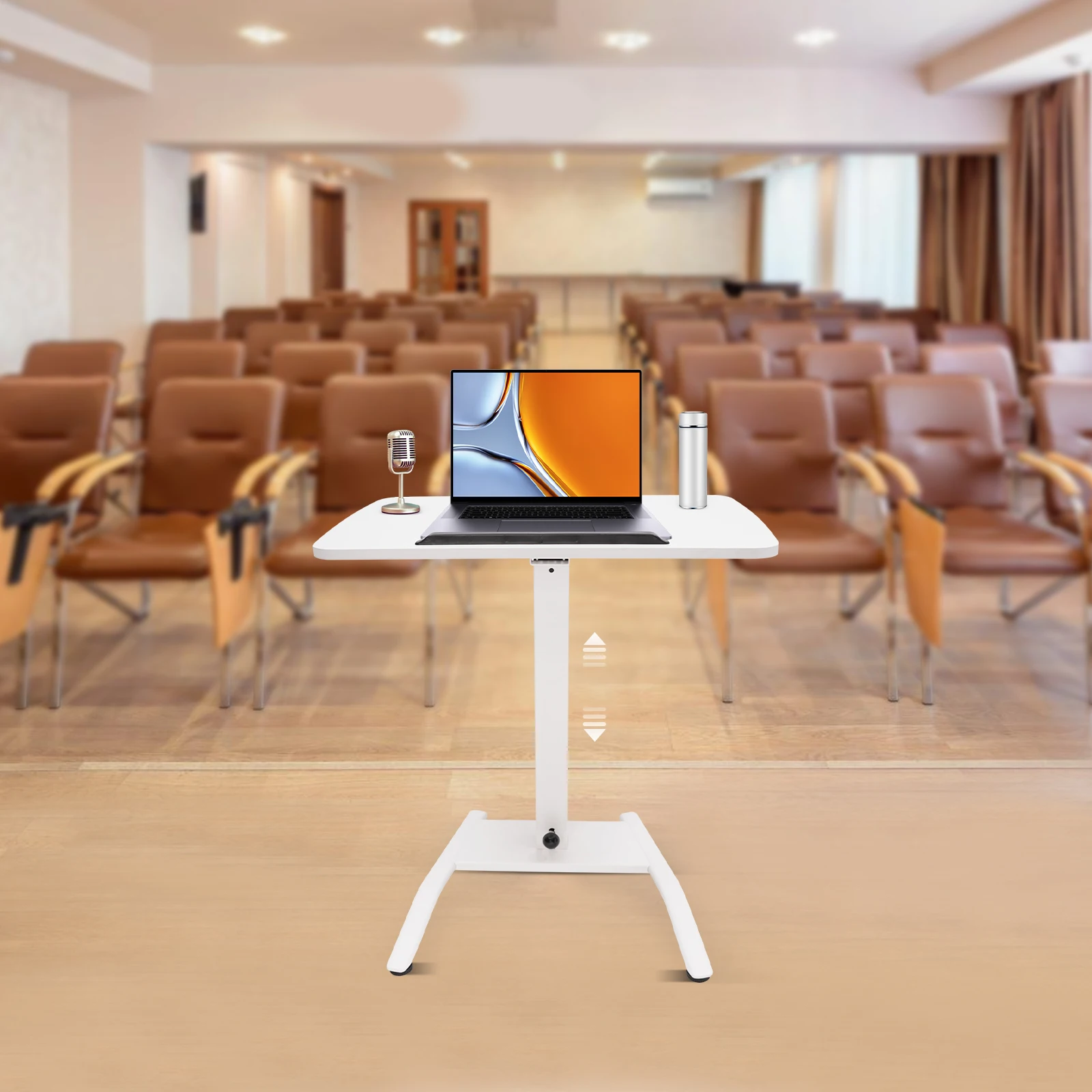 Rv decoração mesa do computador móvel 71-108cm altura ajustável mesa de rolamento em pé mesa de elevação móvel sentado estação de trabalho para