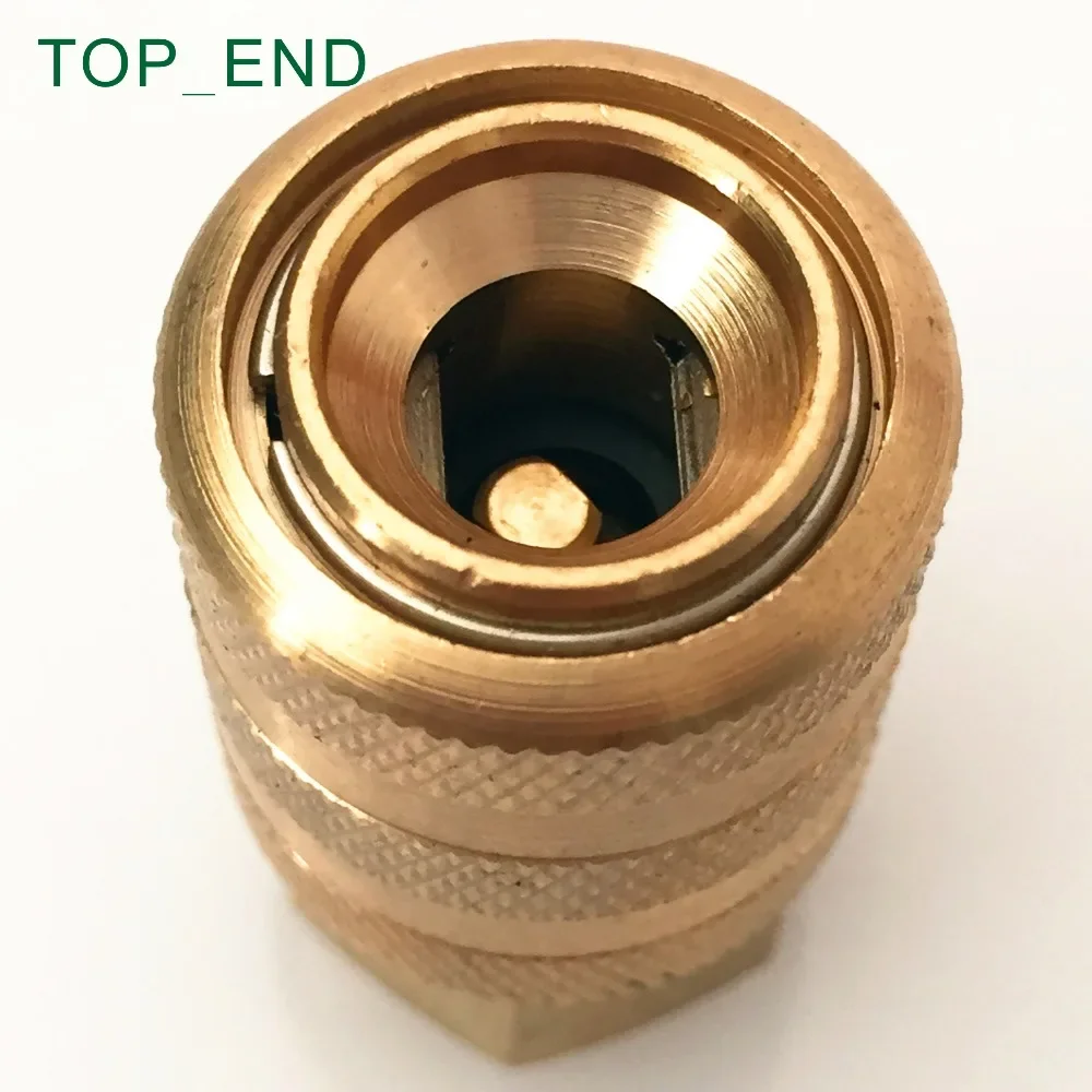 Closed,Original Brass,Air Chuck,Universal Lock On Quick Connect,Brass Stem,Work w/ Tire Valve Stem