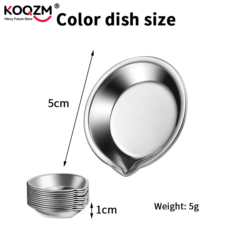 10Pcs Makeup Palette Stainless Steel Small Round Paint Tray Artist Watercolours Paint Mixing Palette Tray For Artist
