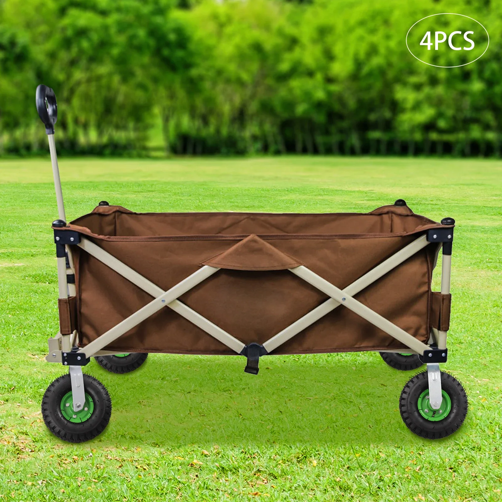 مجموعة عجلات هوائية دوارة مقاس 10 بوصة مكونة من 4 قطع، عجلة مطاطية لإطارات الهواء مع مسمار تتضمن 2 عجلات ثابتة صلبة و2 دوارة