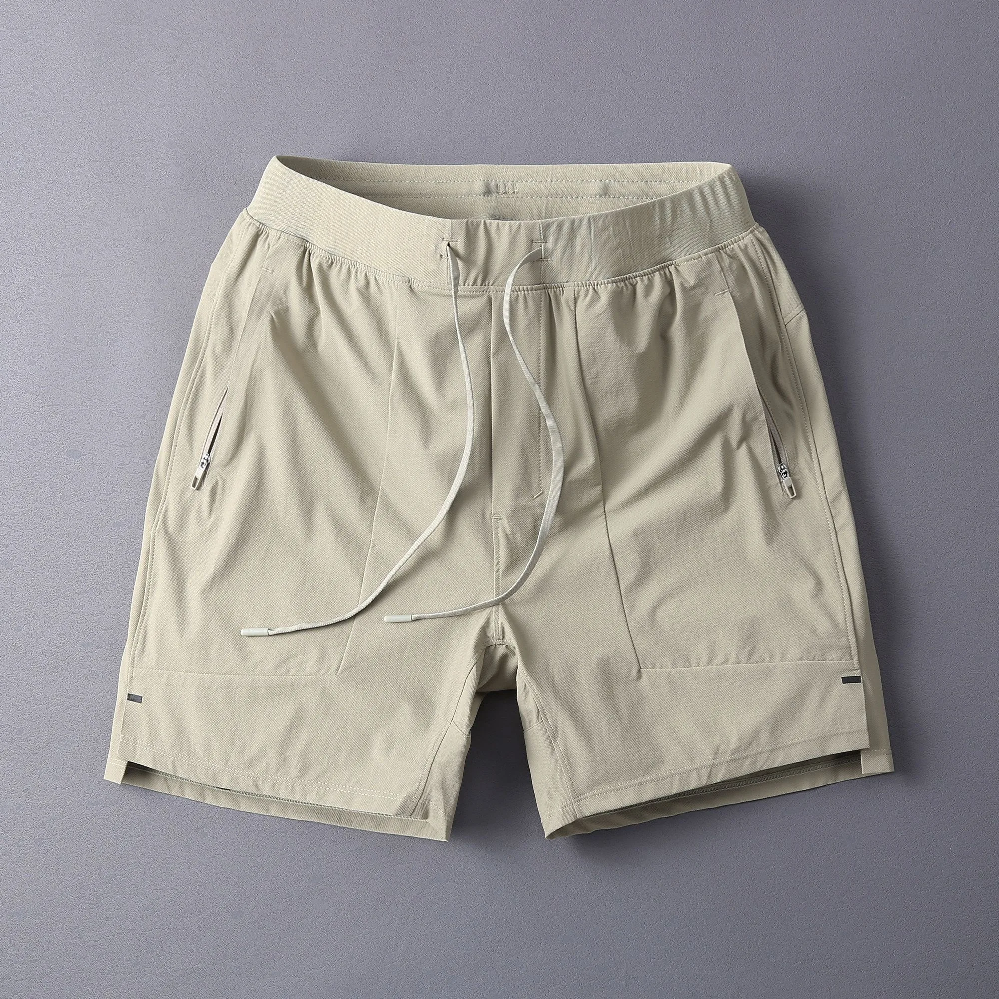 Ice Silk Quick Dry Breathable Thin Outdoor Sports Shorts Men's Casual Elastic Fitness Pants Summer New Style Loose Waist Design