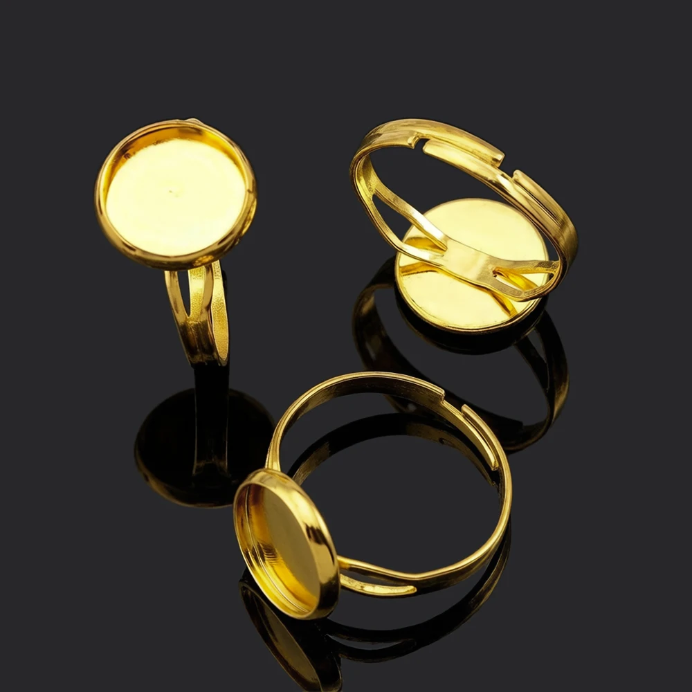 10pcs Adjustable Blank Ring Base for DIY Jewelry Making