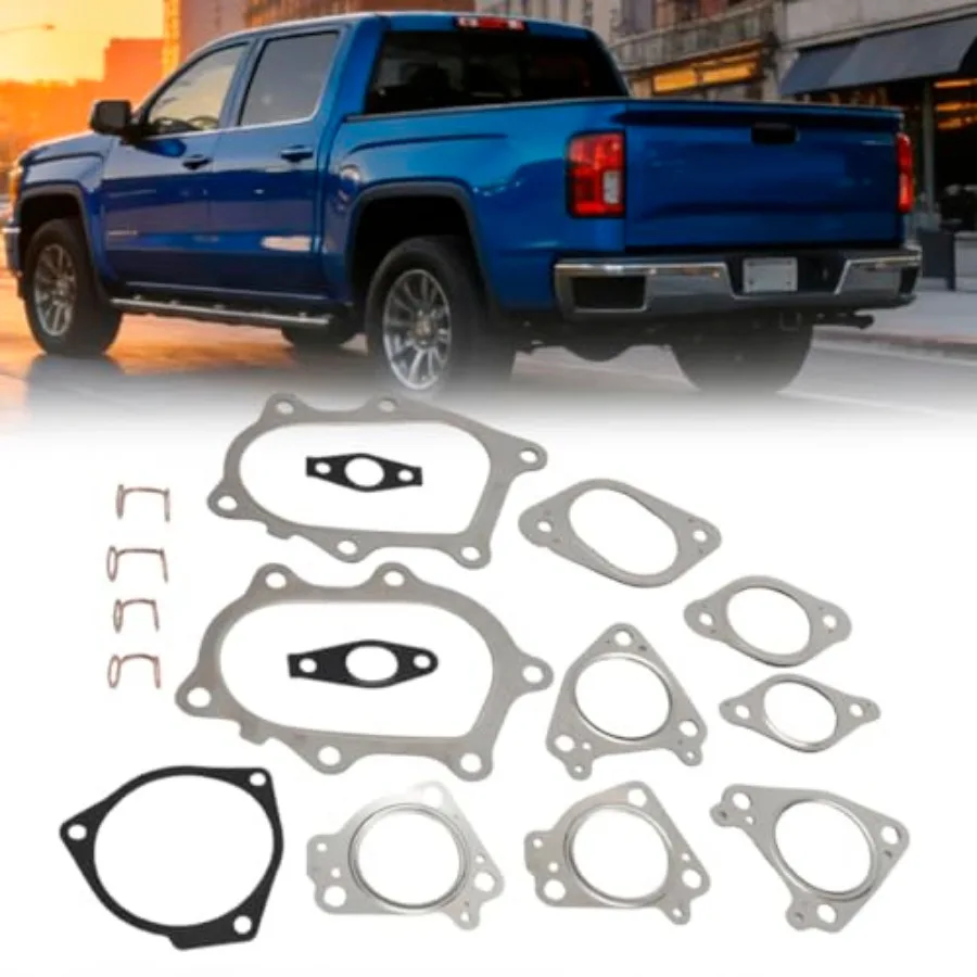 

Turbo Mounting Gasket Kit for Chevy GMC Silverado Sierra 6.6L Duramax, Replace for GS33678