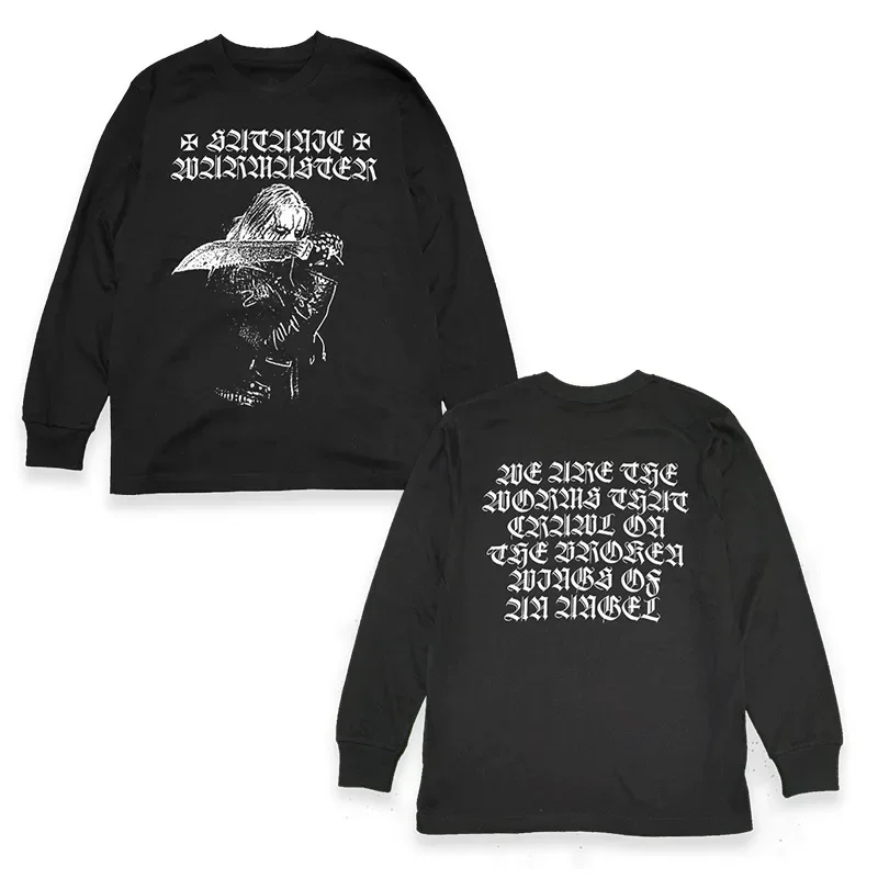 Harajuku Fashion Mens Sweatshirts Satanic Warmaster Black Heavy Metal Rock Band Pullover Hoodie Sweatshirts