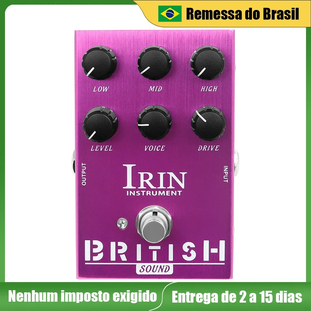 

IRIN AN-31 British Sound Rock Amp Simulator Electric Guitar Pedal Brit-Rock Era BluesBreaker Overdrive Effect Pedal for Guitar