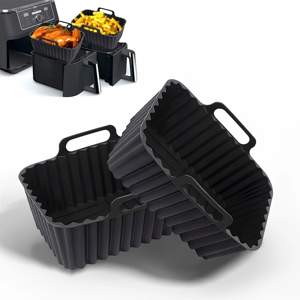Air Fryer Silicone Pot Liner - 2 Stück Silikon-Topf für Heißluftfritteuse, hitzebeständige