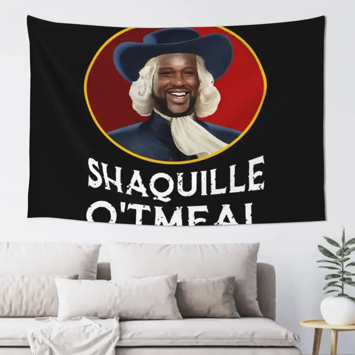 Shaquille Oatmeal Shaquille O'tmeal Tapestry Custom Room Aesthetic Wall Hanging Wall Tapestry