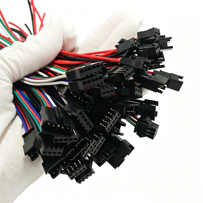 

5Pair 2pin 3Pin 4p 5P 6Pin Led JST Connector SM Male Female Wire Connector Led Strip Plug For RGB RGB LED Light Lamp Driver