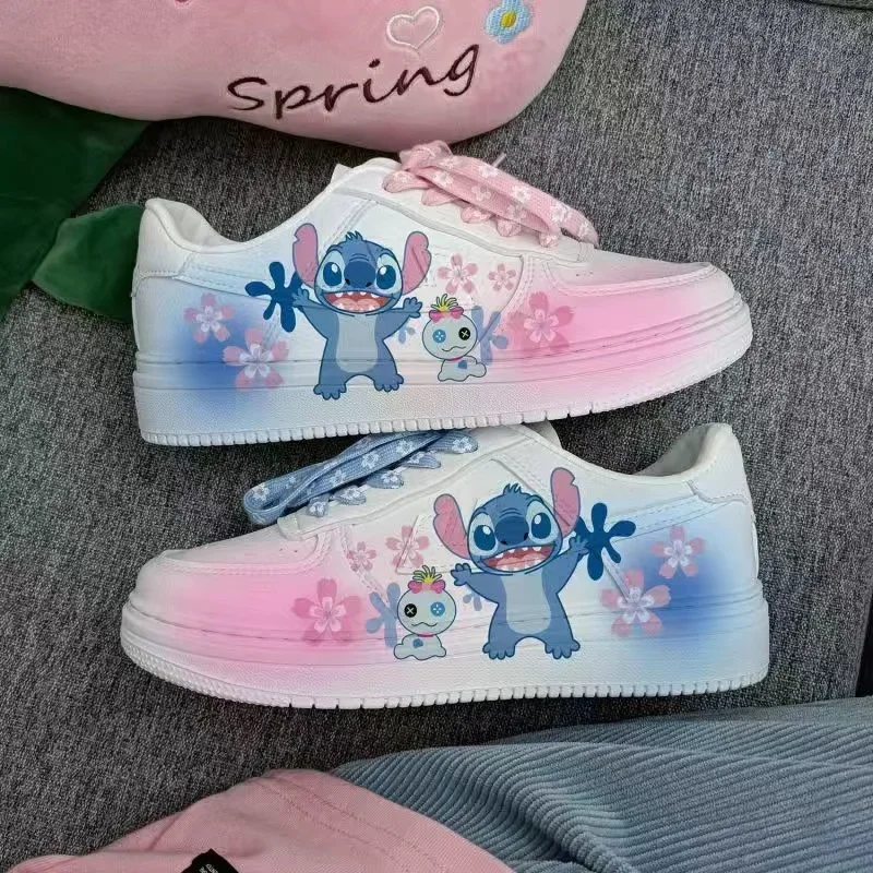 Disney Girls Stitch Prinzessin süße Freizeit schuhe rutsch feste Sportschuhe mit weichem Boden für Mädchen Geschenk