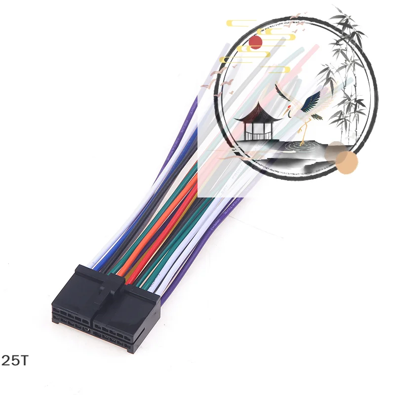 Car Radio Wire Harness 20pin Audio Wiring Adapter Cd Dvd Connector Cable T-plug Power Cord Modified Parts