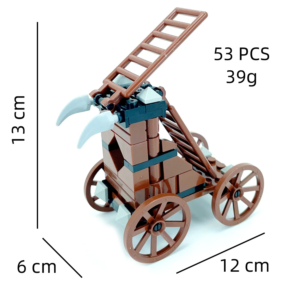 Medieval MOC Military war Siege ladder Weapons Assemble Building Block Figures Compatible Model DIY Brick Child Toy Gift
