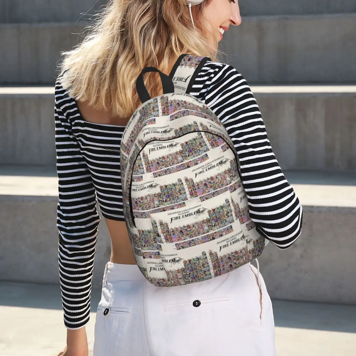 Periodic Table Fire Emblem Student Backpack School Bag Hiking Travel Daypack for Boys Girls Bookbag Shoulder Bags