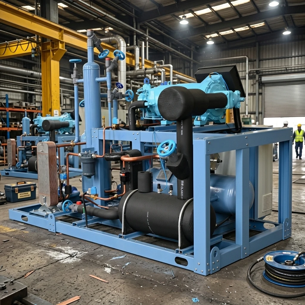 40HP Open Type Durable Screw Compressor Condensing Unit Industrial air Cold Chiller Condenser Unit