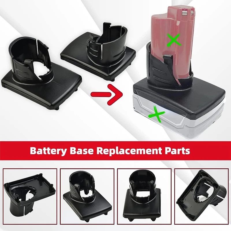 Imagem -02 - Bateria Case Substituição para Milwaukee 12v Li-ion Battery Case Plástico Quebrado Kit de Reparação Parte a 10packs
