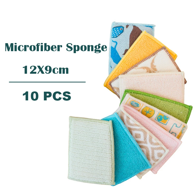 New Reusable Washable Kitchen Scrub Sponge Accessories Cleaner Low Price Items Dish Washing Brush Scouring Pad Tools And Gadgets