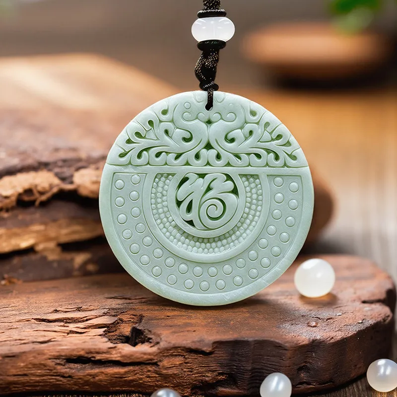 

Green Real Jade Phoenix Pendant Necklace Gemstones Gifts for Women Men Natural Jewelry Charm Designer Accessories Fashion
