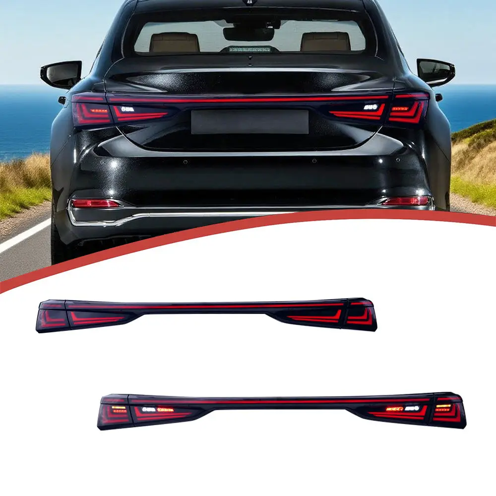 

LED Tail Lights For Lexus ES ES350 ES200 ES250 ES300h 2018-2023 Start-up Animation DRL Tail Lights