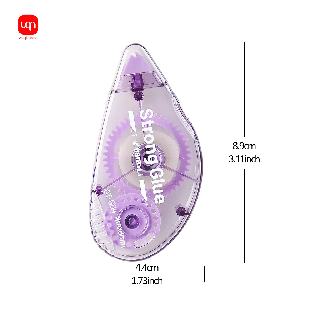 1 buah pita perekat dua sisi 8.9 "x 4.4mm", buku tempel perekat dua sisi transparan kuat dan tahan lama