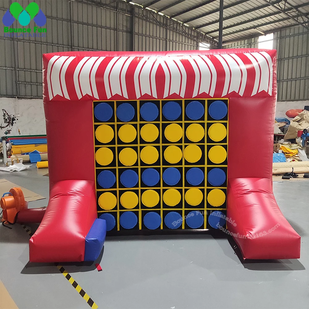 Gigante 2 em 1 carnaval inflável tic tac toe e conectar 4 gigante duplo divertido jogo esportivo inflável para festa evento publicidade
