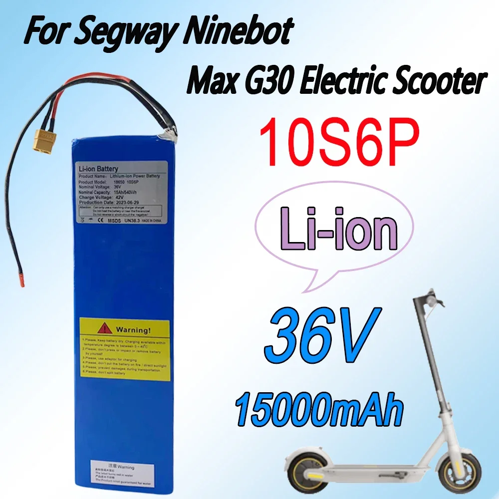 

36V 15AH 18650 Lithium 10S6P 540w For Ninebot Segway G30 Electric Scooter Special Battery