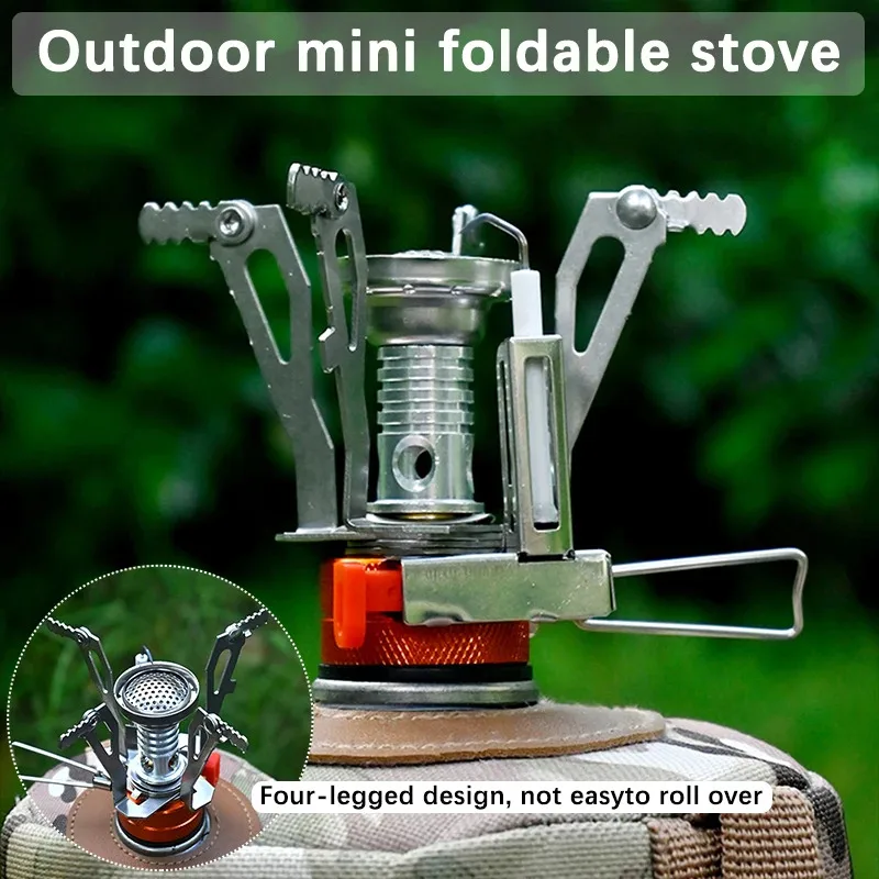 Portable Outdoor Mini Stove Head with Electronic Ignition – Compact Camping Cookware for Picnics & Travel