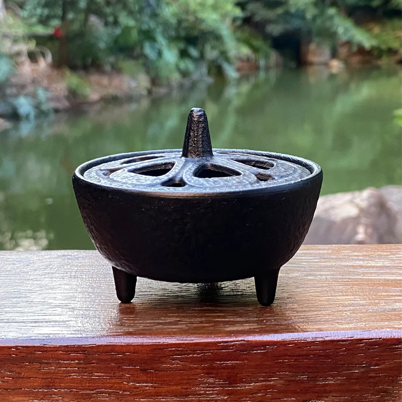 

Cast Iron Incense Burner Holder Ideal for Incense Sticks, Resin, Cone Incense, and Rituals. Perfect for Home Decor, Meditation