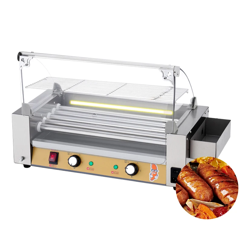 

Electric 5-stick stainless steel durable energy saving sausage roasting machine