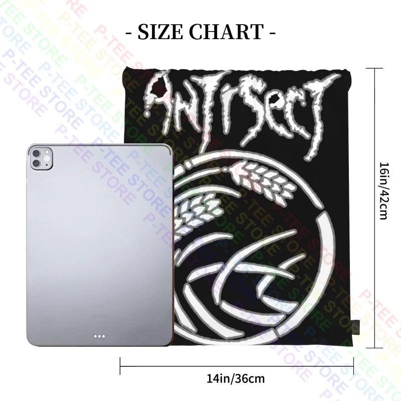 Anti-Sect-Wheat Logo-Rare-Punk,Crust ,Amebix, Dri, Crass Drawstring Bags Gym Bag Vintage 3d Printing