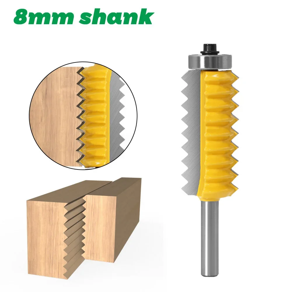 1PC 8MM Schacht Frees Houtsnijwerk Verhoogd paneel V Joint Bits Vinger Gezamenlijke Lijm Frees voor hout Tenon Houtbewerking