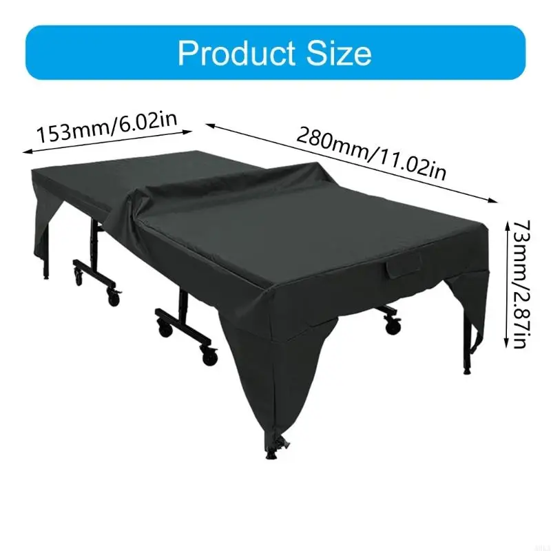 A0Ka Pingpong Table Cover Outdoor Pingpong Table Protector Table Cubierta tenis Accesorio para plegamiento y mesas planas