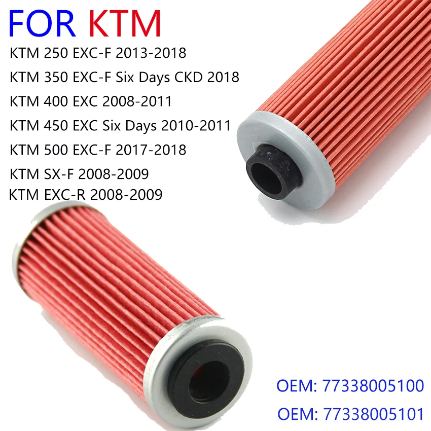 

Motorcycle Fuel Oil Filter for KTM 250 350 400 450 500 505 530 EXC-F EXC-R XCF-W SX-F XC-F XC-W Six Days 77338005100 77338005101