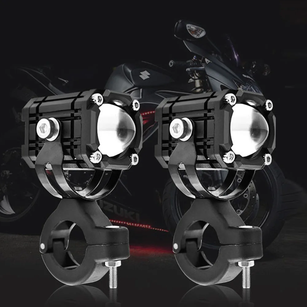 Motorcycle light 60W Motorbike Off-road Front Auxiliary 6000lm 6000k/3000k Super Bright Driving Led Light Headlight 3-Way Switch